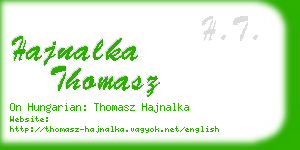 hajnalka thomasz business card